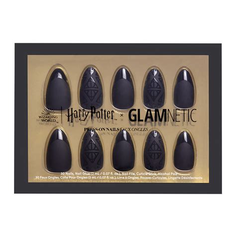 harry potter press on nails|glamnetic deathly hallows nails.